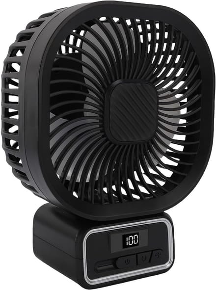 Kinderwagen Ventilator - Draagbare Koeler - Frisse Lucht - Flexibel Statief - 5000 mAh Batterij - Zwart