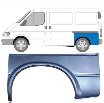 Reparatiepaneel achterspatbord voor Ford Transit 1986-2000 / Links