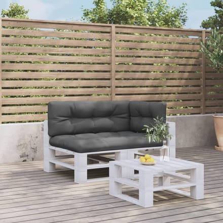vidaXL - Palletkussens - 3 - st - stof - antracietkleurig