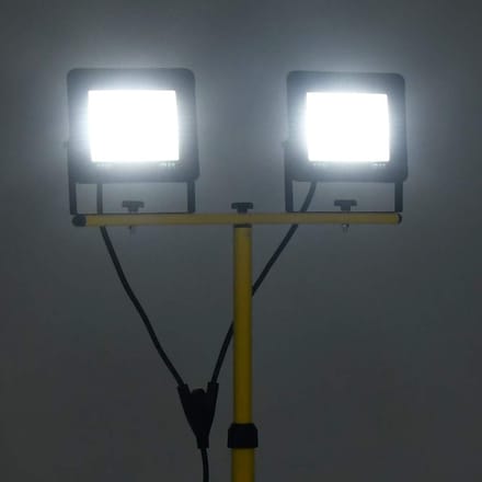 vidaXL Spotlight met statief LED 2x50 W koudwit