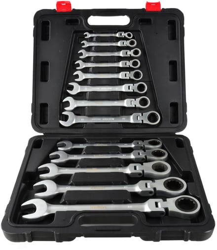 Keltin Reversible ratelsleutelset - 8-32 mm - 13-delig - Chroom-Vanadium - Elliptisch ontwerp