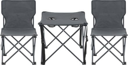 Tuinset Banzi 3-delig campingset opvouwbaar grijs casa.pro