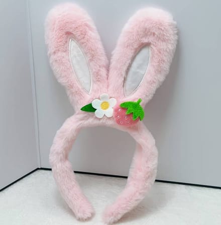 Diadeem konijn roze met wortel - pasen