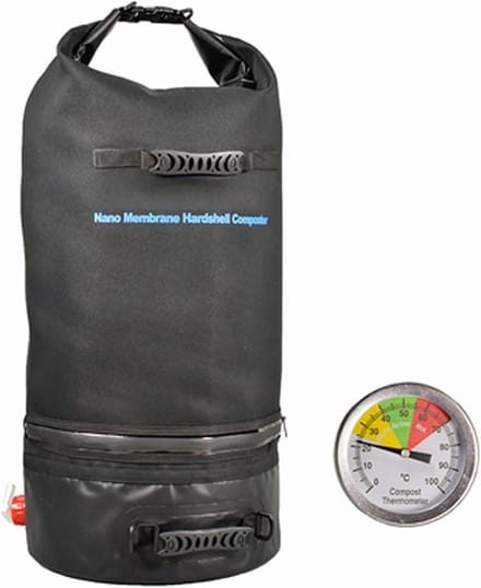 Composteerbak - Tuinafvalzak - Afval recyclen - Met thermometer - 19 gallons - Zwart