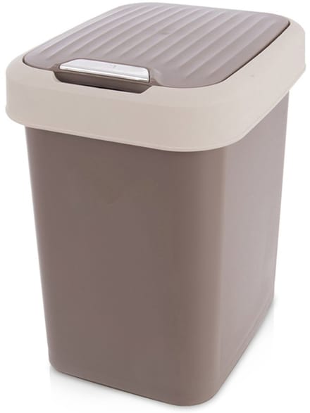 Prullenbak Plastic Bruin 12 l - Afvalmand - Afvalemmer