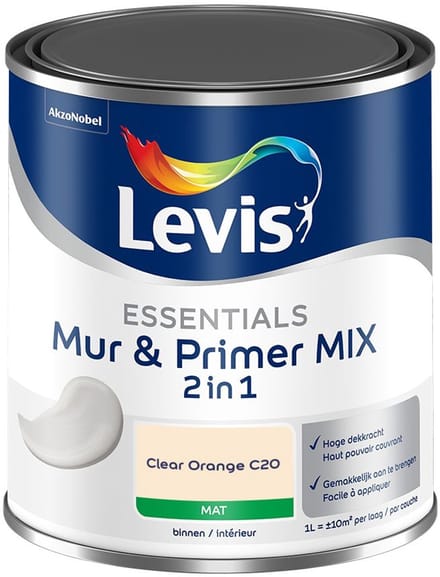 Levis - Essentials Mur & Primer Mix - Clear Orange C20 - Mengverf - 1 L