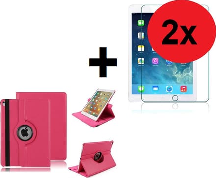 Geschikt voor iPad 2020 hoesje - iPad 2020 Screenprotector - 10.2 inch - Tablet Cover Case Roze + 2x Screenprotector
