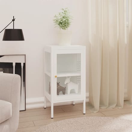 vidaXL - Dressoir - 38x35x70 - cm - metaal - en - glas