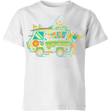 The Mystery Machine Kids' T-Shirt - White - 122/128 (7-8 jaar)