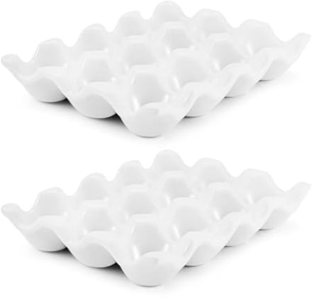 Ceramische Eierschaal met 12 Compartimenten - Decoratieve Opberghouder voor Eieren