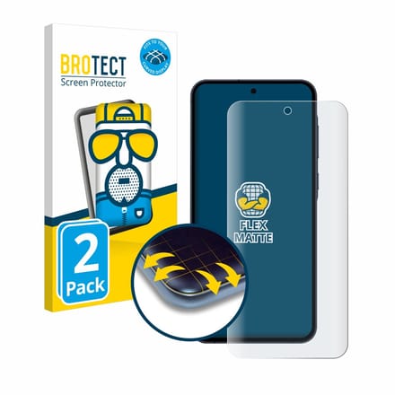 BROTECT - Screenprotector voor Samsung Galaxy A55 5G - Folie Beschermfolie matte volledig dekking 2 Stuks
