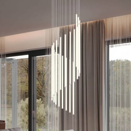 Trio Lighting LED hanglamp Baxter, lichtgrijs, Ø 37 cm, metaal CCT dimbaar