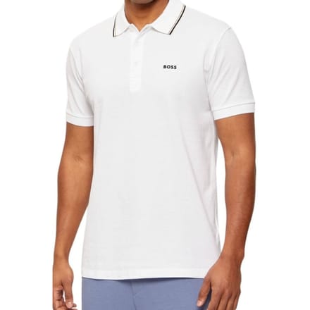 Boss Heren Polo Wit 50559365/100 Pl Goc Birdie Paule