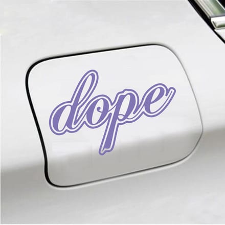 Bumpersticker - Dope - 9,7 X 14,8 - Paars