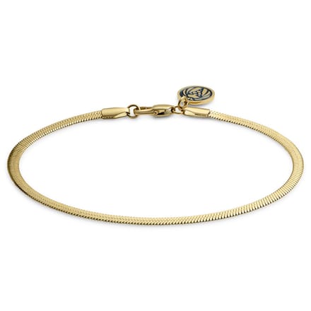 Essentials | 3 mm Goudkleurige Armband met Visgraatschakels