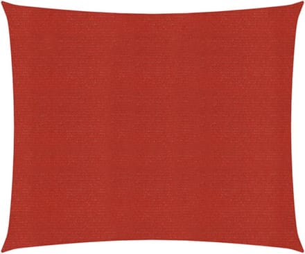 vidaXL - Zonnezeil - 160 - g/m² - 4x4 - m - HDPE - rood