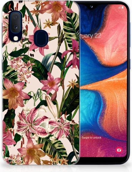 Samsung Galaxy A20e TPU Case Flowers