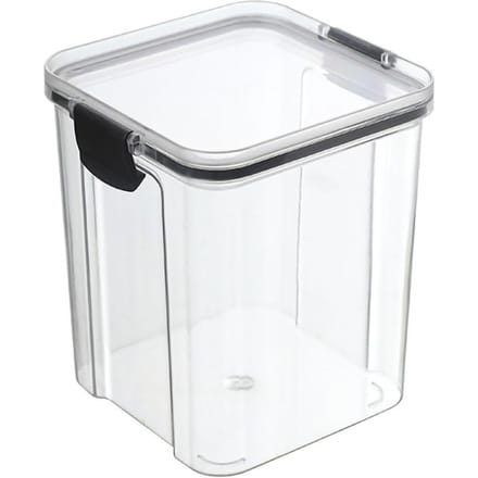 Graanbewaardoos Transparant Luchtdicht PET Siliconen Voedselbewaarcontainers voor Keuken Snacks Thee 950ml white