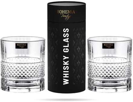 2x Bohemia Prestige Elegant Whiskyglazen 340ml Kristalglas