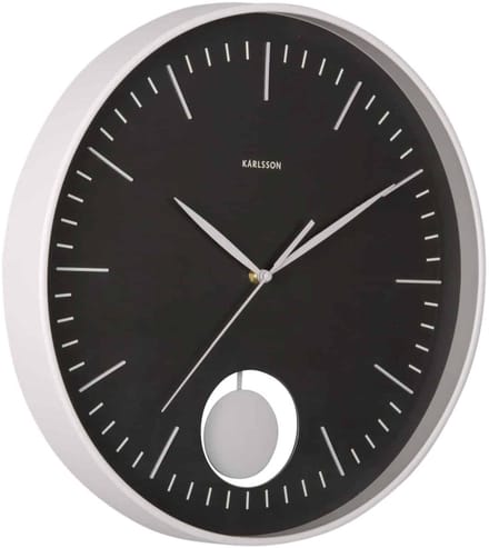Karlsson Wandklok Grato Pendulum - Warmgrijs - Ø40.6cm - Wandklok Modern