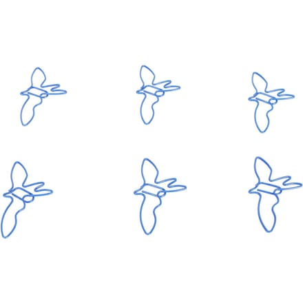 100 pièces Clips Papier Oiseaux Bleus Créativement Mignons Métal Plaqué Marque-page Clips Papier pour École Bureau Bibliothèque gray