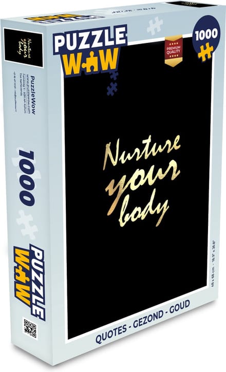 Puzzel Quotes - Gezond - Goud - Legpuzzel - Puzzel 1000 stukjes volwassenen