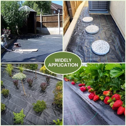 Onkruidmembraan - Bodembedekker - Tuin Onderhouden - Scheurvast Geweven - 1 x 10 m - Zwart