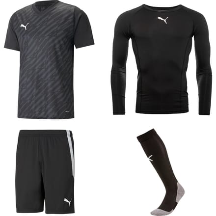 Puma Keeperstenue All Black - Keepershandschoenen - Maat S
