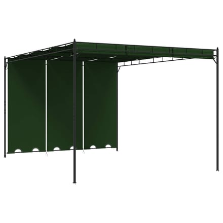 vidaXL - Prieel - 4 - x - 3 - x - 2,3 - m - Groen - Polyester - en - Staal