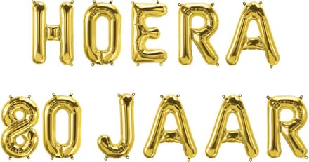 Foil balloon kit - Hoera 80 jaar