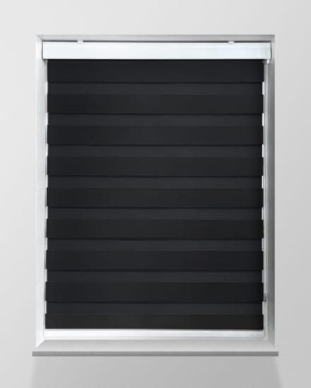 Duo Rolgordijn Lichtdoorlatend - Zwart - 190x240cm