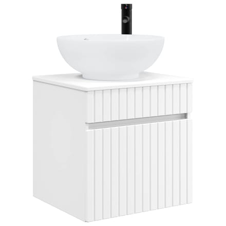 vidaXL - Wandgemonteerde - wastafelmeubel - Wit - 49 - x - 44,5 - x - 66,5 - cm