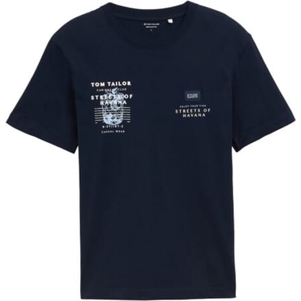 Tom Tailor - T-shirt - Heren - XL - Blauw - Katoen - 1046751