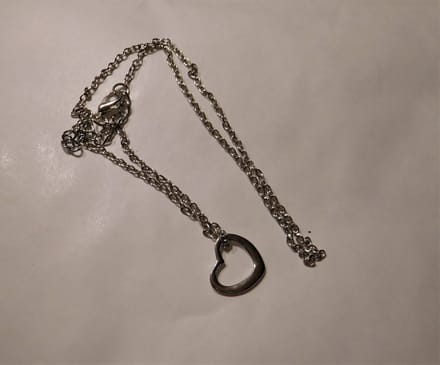 Ketting met hanger hart zilverkleur