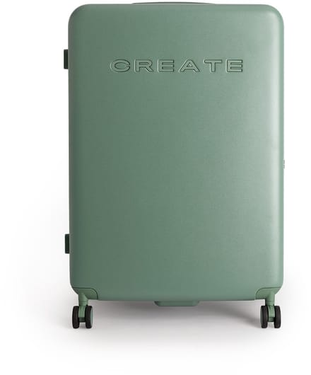 CREATE - Harde polycarbonaat koffer met TSA-slot en multidirectionele wielen - Sage - Check-in L - LUGGAGE STUDIO