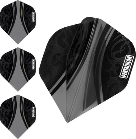ABC Darts - Dart Flights Pentathlon - Tribal Zwart - 10 sets