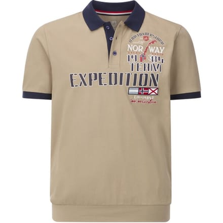 Jan Vanderstorm herren Poloshirt - 72/74 - beige - Plus Size