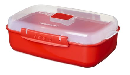 Sistema Microwave Magnetron Bord - Vaatwasbestendig - Met stoomklep - Rood - 1.25L