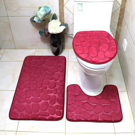 Unyqoos ® Superzachte Antislip Bad- en Toiletmat Set van 2 met Ademend Memory Foam