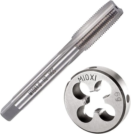 M10 x 1mm HSS Tap en Ronde Schroefdraadmatrijs Set voor Metaalbewerking