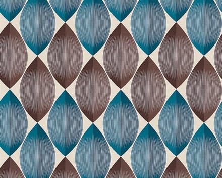 GRAFISCHE BOLLEN BEHANG - Beige Blauw Bruin - AS Creation Adelaide