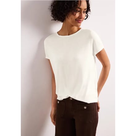 Shirt met korte mouwen en boothals
