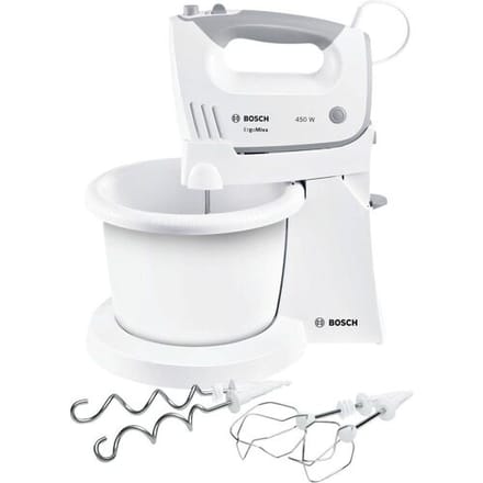 Bosch MFQ36460 ErgoMixx - Handmixer - Incl mengkom - 450W - Wit