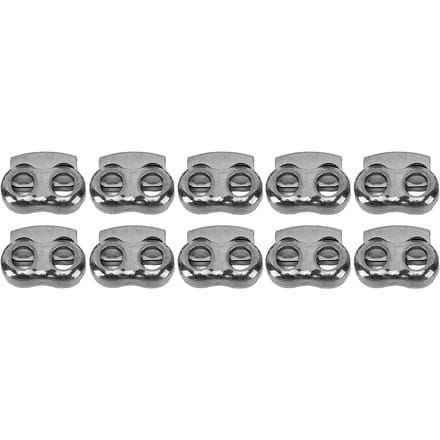 10 Stuks Koordstopper Klem Locker voor Trekkoord Veters Kantvergrendeling Einde Aanspanner Zinklegering gray