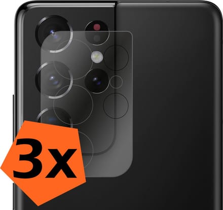 Camera Lens Protector - 3 Stuks - Geschikt voor Samsung Galaxy S21 Ultra - Camera Screenprotector - Gehard Glas - Beschermglas - Tempered Glass - Screen Protector