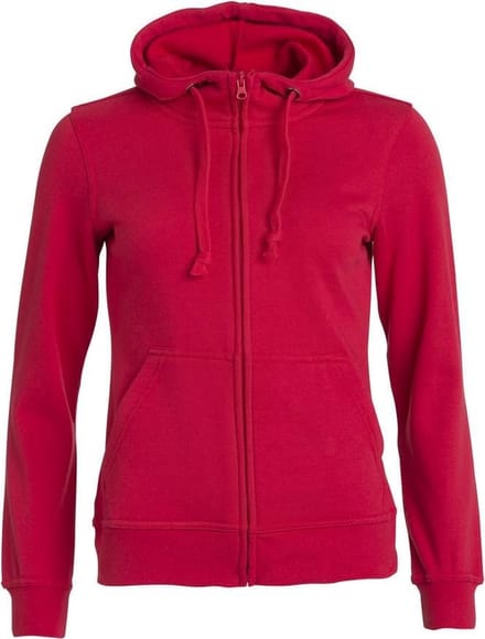 Basic hoody full zip ds rood s