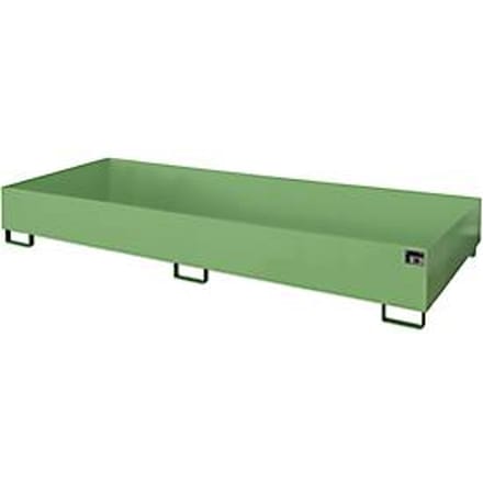 Stellinglekbak type RW/RW 3300-2, zonder rooster, groen RAL6011