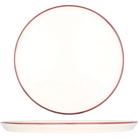 Bonna Dinerbord - Linea Burgundy - Porselein - 28 cm - set van 6