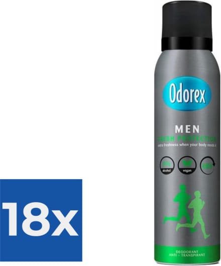 Odorex Deospray Men - Fresh Protection 150 ml - Voordeelverpakking 18 stuks