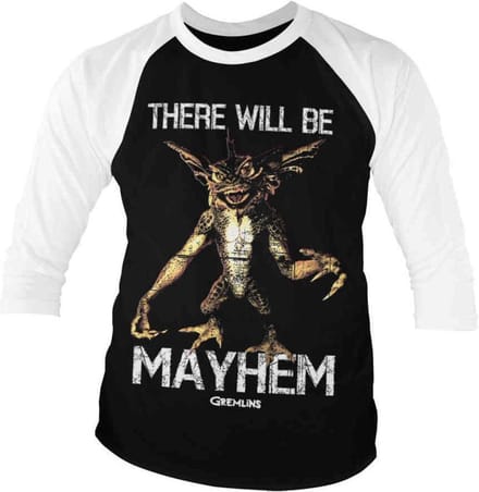 Gremlins Raglan top -XL- There Will Be Mayhem Zwart/Wit